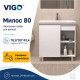 Тумба с раковиной напольная VIGO Милос 318 белый-com, 80 см