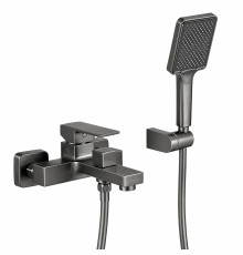 Смеситель для ванны FRAP F3291-29, оружейная сталь