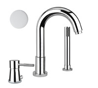 Смеситель на борт ванны Webert Rimini RI850701740, белый