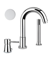 Смеситель на борт ванны Webert Rimini RI850701740, белый