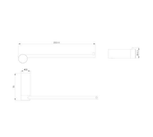 Полотенцедержатель Raiber RP-80004, хром