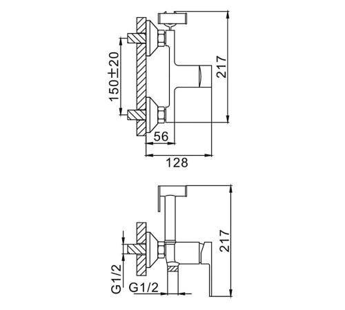 Гигиенический душ со смесителем FRAP F2041, хром