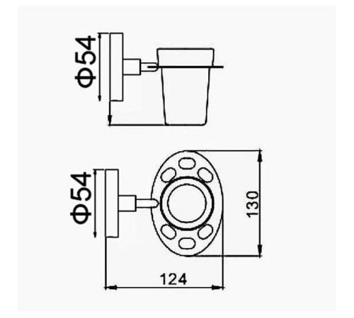 Стакан для ванной комнаты D-Lin D211100, хром