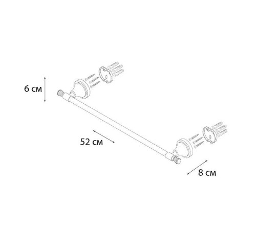 Полотенцедержатель Sofita Crystal SF-35001A 45 см