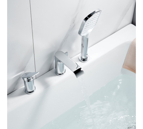 Смеситель на борт ванны Shevanik S4112, хром
