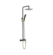 Душевая система Bronze de Luxe QUADRO LT919B, черный/золото