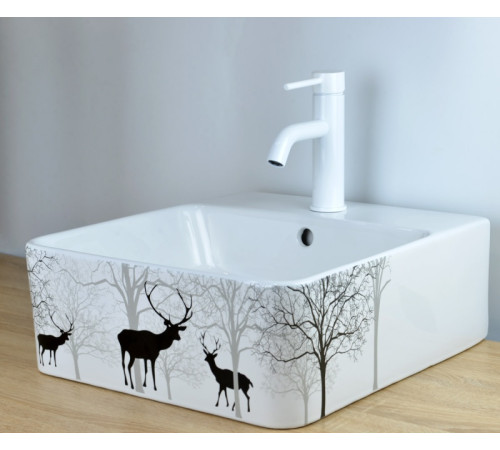 Смеситель для раковины Bronze de Luxe SCANDI 1451W, белый