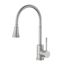 Смеситель для кухни с гибким изливом Voda Kitchen KF 36, сатин