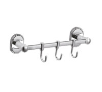 Планка с крючками для полотенец D-Lin D289700-3, хром