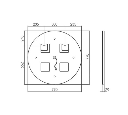 Зеркало Silver Mirrors Perla neo2 D770 (Сенсорный выключатель, подогрев)