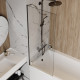 Шторка на ванну 60x140 Maretti Project Black PB41F6014099, черный профиль