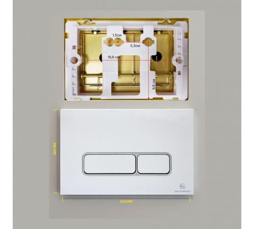 Клавиша смыва Grocenberg KP3060W, белый