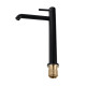 Смеситель для раковины высокий FILARETE Roun FL6020BL, черный
