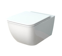 Унитаз подвесной SMARTFLOW VIGENTE безободковый с микролифтом SMF811-WH, белый