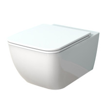 Унитаз подвесной SMARTFLOW VIGENTE безободковый с микролифтом SMF811-WH, белый