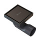 Душевой трап точечный Knotlor SDSS100GM, вороненая сталь