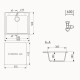 Кухонная мойка Ulgran Quartz Forte 580-02, лен