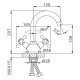 Смеситель для раковины Frap F13732-B, хром