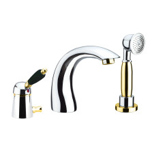 Смеситель на борт ванны Fiore IMPERIAL BLACK 89CO5105, хром/золото