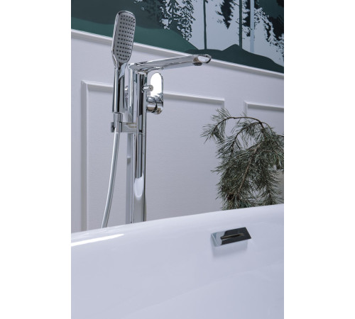 Смеситель для ванны напольный Bravat Gina F665104C-B3-ENG, хром