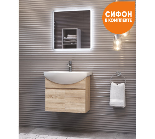 Тумба под раковину подвесная VIGO Wing tp.WIN.BAL.60.2D дуб сонома, 60 см