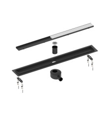 Душевой лоток (двухсторонняя решетка) TIMO Drain System DS230206/03, черный