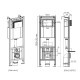 Инсталляция для подвесного унитаза Knotlor ISWC401FG, бирюзовый (серия 2)