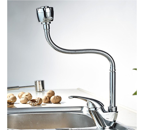 Смеситель для кухни с гибким изливом и режимом душ FRAP F4303, хром