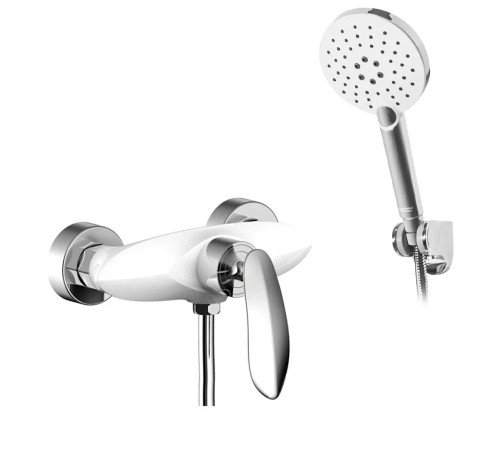 Смеситель для душа Grocenberg GB9001WC, белый/хром