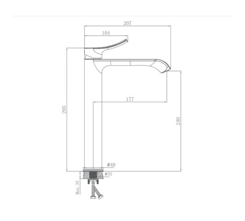 Смеситель для раковины Haiba HB11553 хром