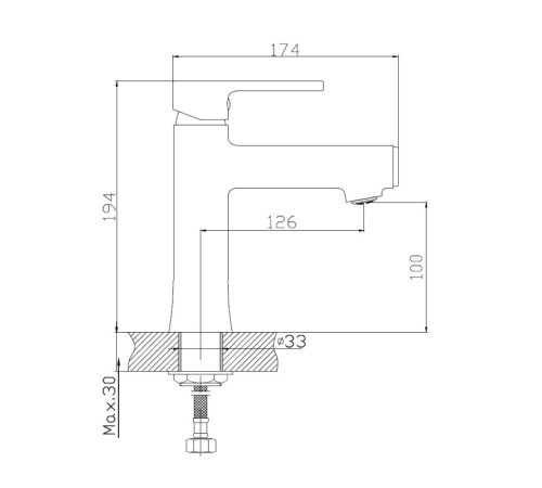 Смеситель для раковины Haiba HB10652, хром