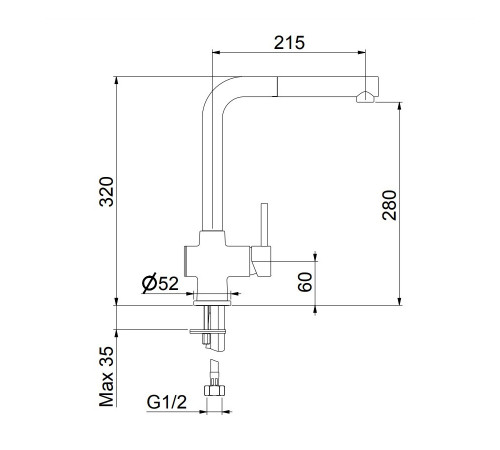 Смеситель для кухни Webert Lisbona LS940302560, черный