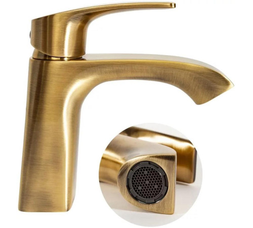 Смеситель для раковины Hansberge H1085BR, бронза