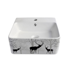 Раковина чаша Bronze de Luxe Black Deer 1060BD, белый