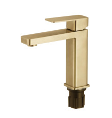 Смеситель для раковины Fmark FS8701C, матовое золото