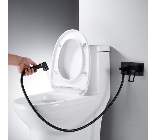 Гигиенический душ со смесителем Shevanik S6805H, черный