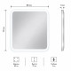 Зеркало RAVAL Призма Prz.02.800x700/W/RL, 80 см