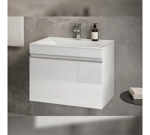 Тумба под раковину подвесная Velvex Pulsus tp.PUL.PUL.70.1Y белый глянец, 70 см