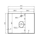 Столешница La Fenice Granite Gray Structural Terra 60 см, белая