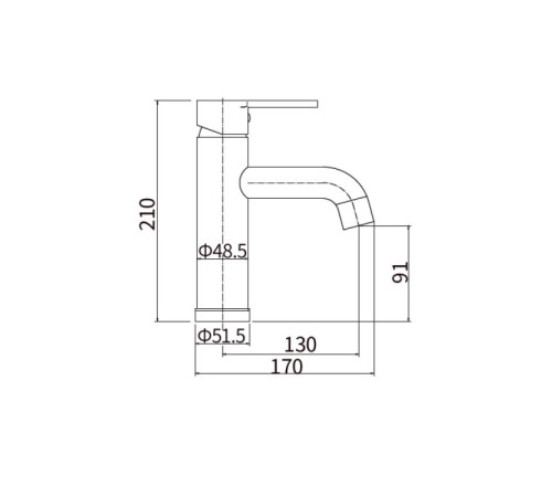 Смеситель для раковины Plstart PL1004-7, черный