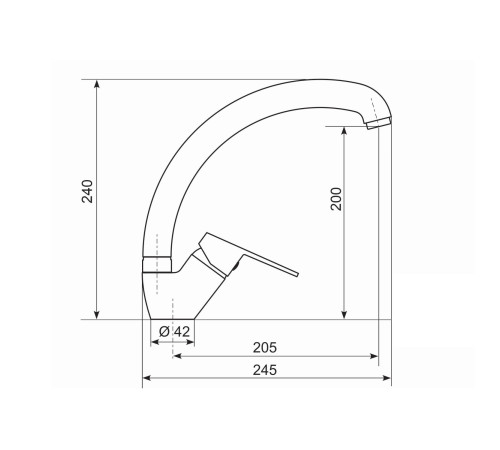 Смеситель для кухни Practik PR-02-002, слоновая кость