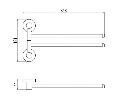 Полотенцедержатель Savol S-005602Q, графит