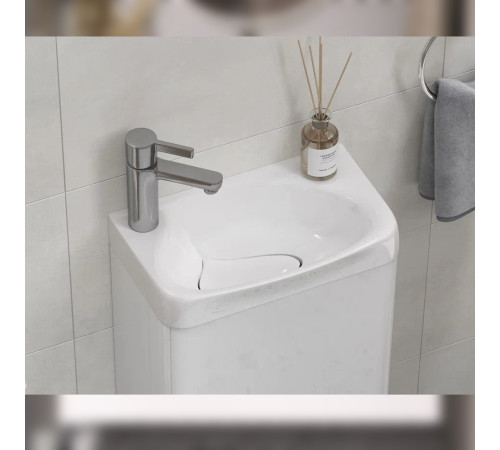 Тумба под раковину подвесная Velvex Bio tp.BIO.BIO.MAXI.40.1D белый глянец, 40 см