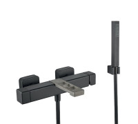 Смеситель для ванны Webert One-X OX850101441, чернай/сталь