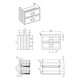 Тумба под раковину подвесная La Fenice Cubo TWIN FNC-01-CUB-BG-100-2, синяя
