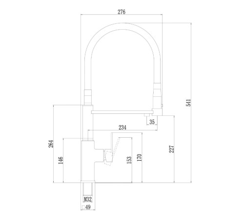 Смеситель для кухни с подключением к фильтру Savol S-L1809Q-01, графит