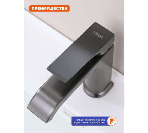 Смеситель для раковины Prohanss P61.10.09, графит