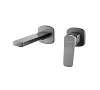 Смеситель для раковины встраиваемый Shevanik S9941T, оружейная сталь