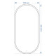 Зеркало RAVAL Сильвия Slv.02.500x1000/W/RL, 50 см