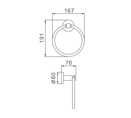 Полотенцедержатель Haiba HB8304, сталь